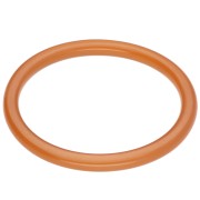 65 mm thin bangle bracelet made of translucent resin - Marbled apricot x1