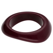 64 mm thick, irregularly shaped bangle made of opaque resin - Wine Red x1
