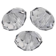 PureCrystal 5040 4 mm Flat Round Beads - Crystal Urban Grey x20