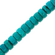 Bead Rondelles Heishi 4.3 mm Turquoise imitation x39cm