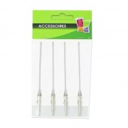 Croco clamp 10 cm rhodium x4