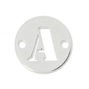 Round spacer 2 holes landter A A 8.5 mm en Silver 925 x1