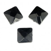 Faceted square 10mm Jet x10
