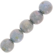 Round beads 8mm Marbled grayed green x20