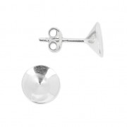 Earstuds for PureCrystal cabochons 1088 6mm 925 silver x2