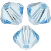 PureCrystal 5328 Crystal Bicones 6mm Aquamarine x20