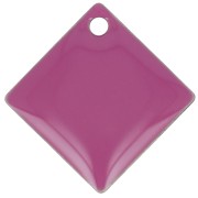 Metal epoxy resin sequins shape diamond/square 16x16 mm Fuchsia x 8