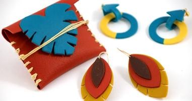 Leather Fimo clay Leather Fimo clay