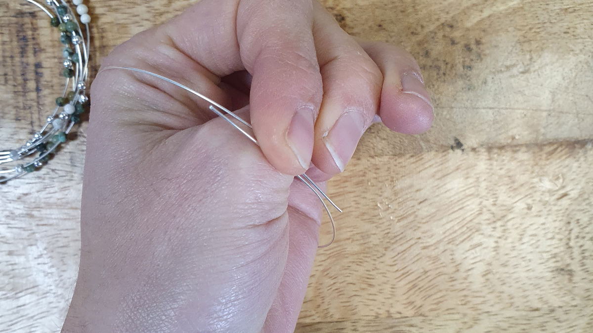 925 Sterling Silver Weekly Bracelet with Gemstones - African Turquoise and Howlite : Step 2 925 Sterling Silver Weekly Bracelet with Gemstones - African Turquoise and Howlite : Step 2