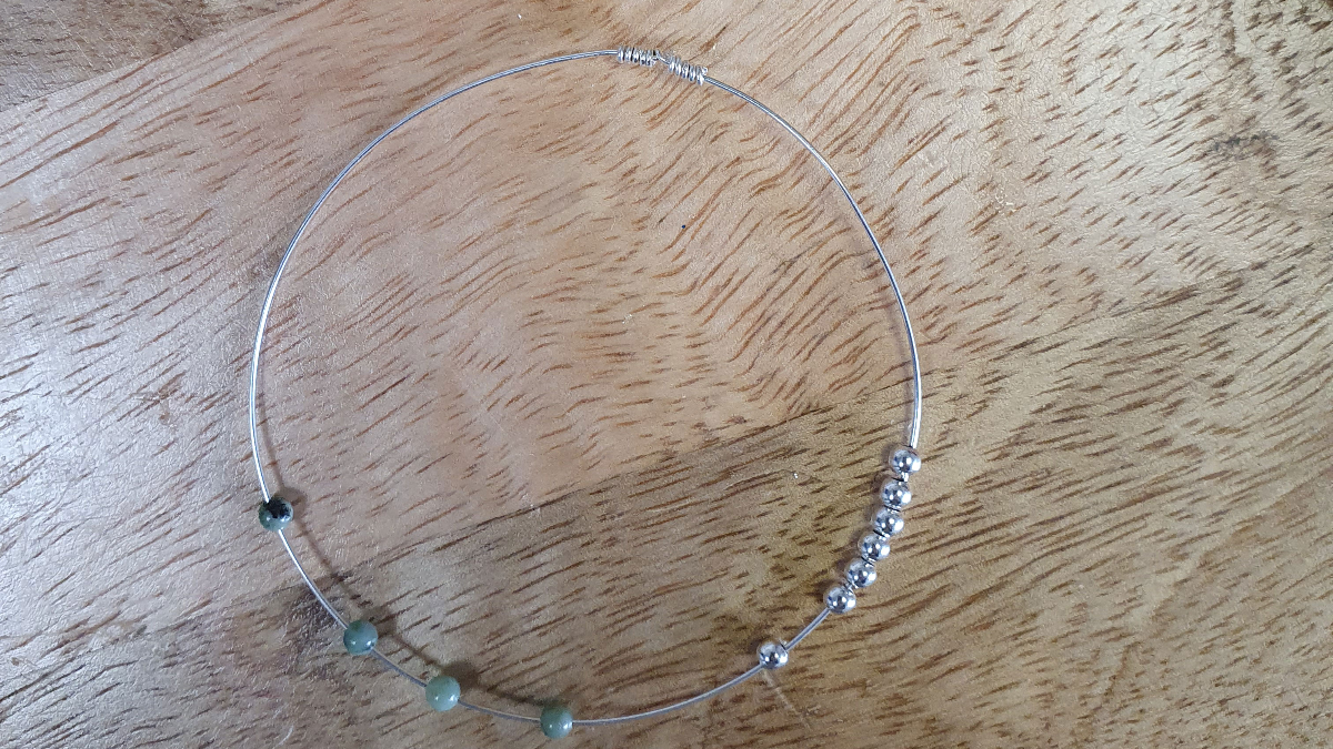 925 Sterling Silver Weekly Bracelet with Gemstones - African Turquoise and Howlite : Step 5 925 Sterling Silver Weekly Bracelet with Gemstones - African Turquoise and Howlite : Step 5