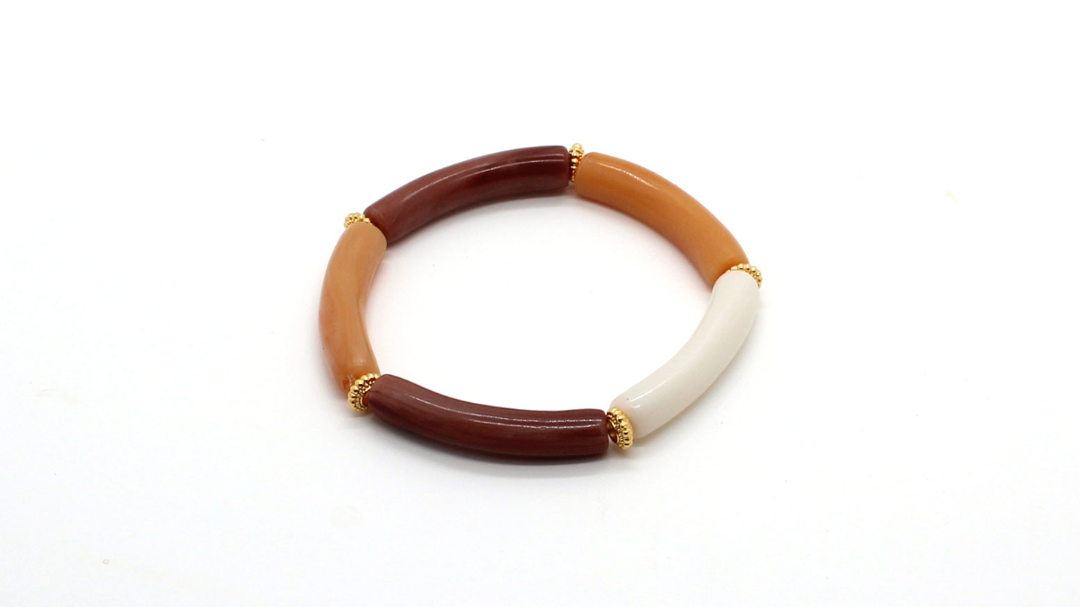 Schema Polymer clay curved beads bracelet Schema Polymer clay curved beads bracelet