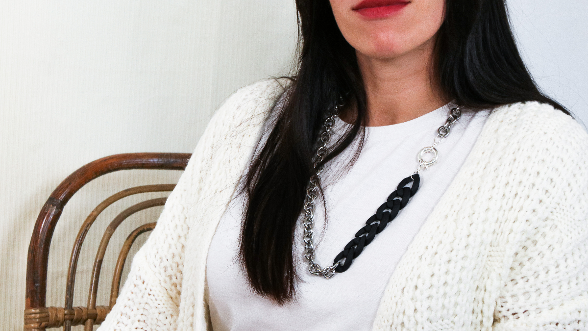 DIY necklace with big link, chain and buoy clasp DIY necklace with big link, chain and buoy clasp