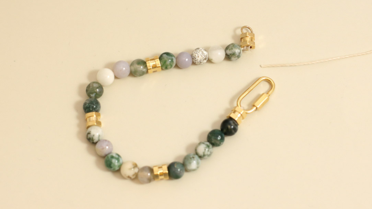 Duo of gemstones and silver 925 bracelets : Step 4 Duo of gemstones and silver 925 bracelets : Step 4