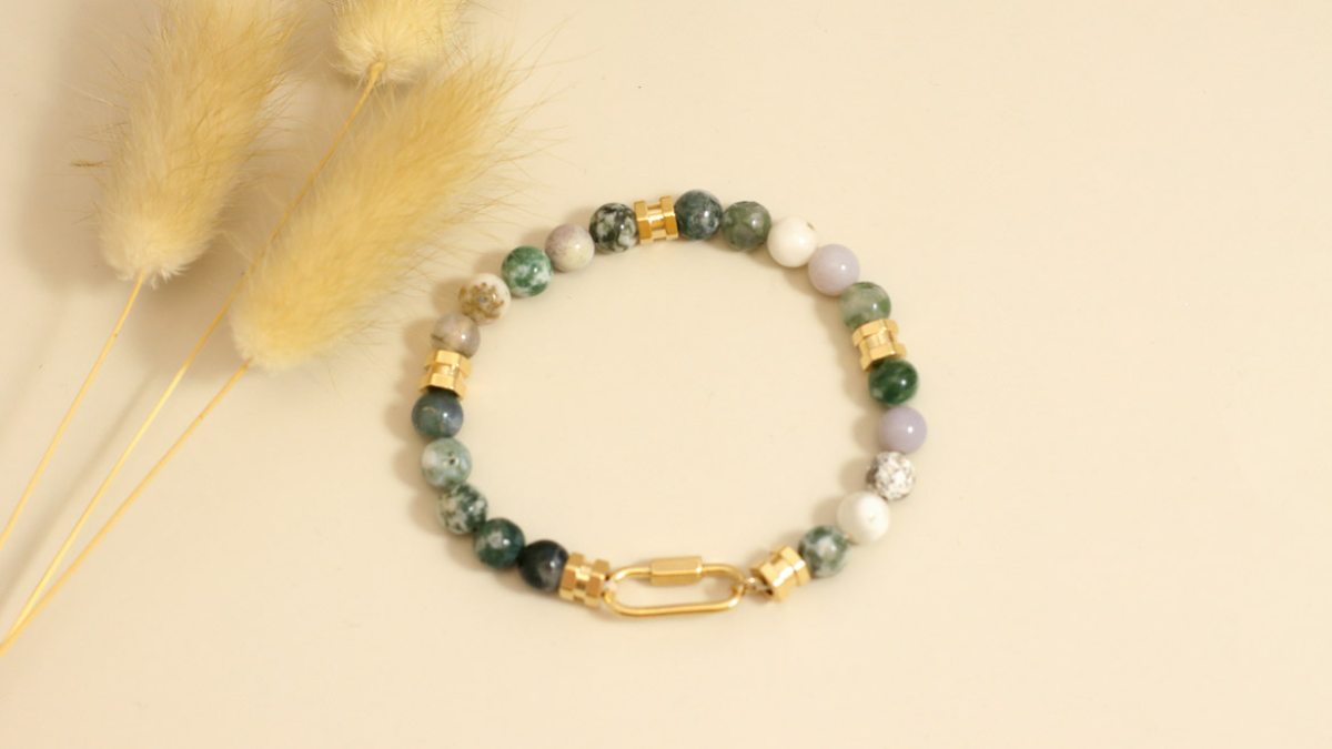 Duo of gemstones and silver 925 bracelets : Step 5 Duo of gemstones and silver 925 bracelets : Step 5