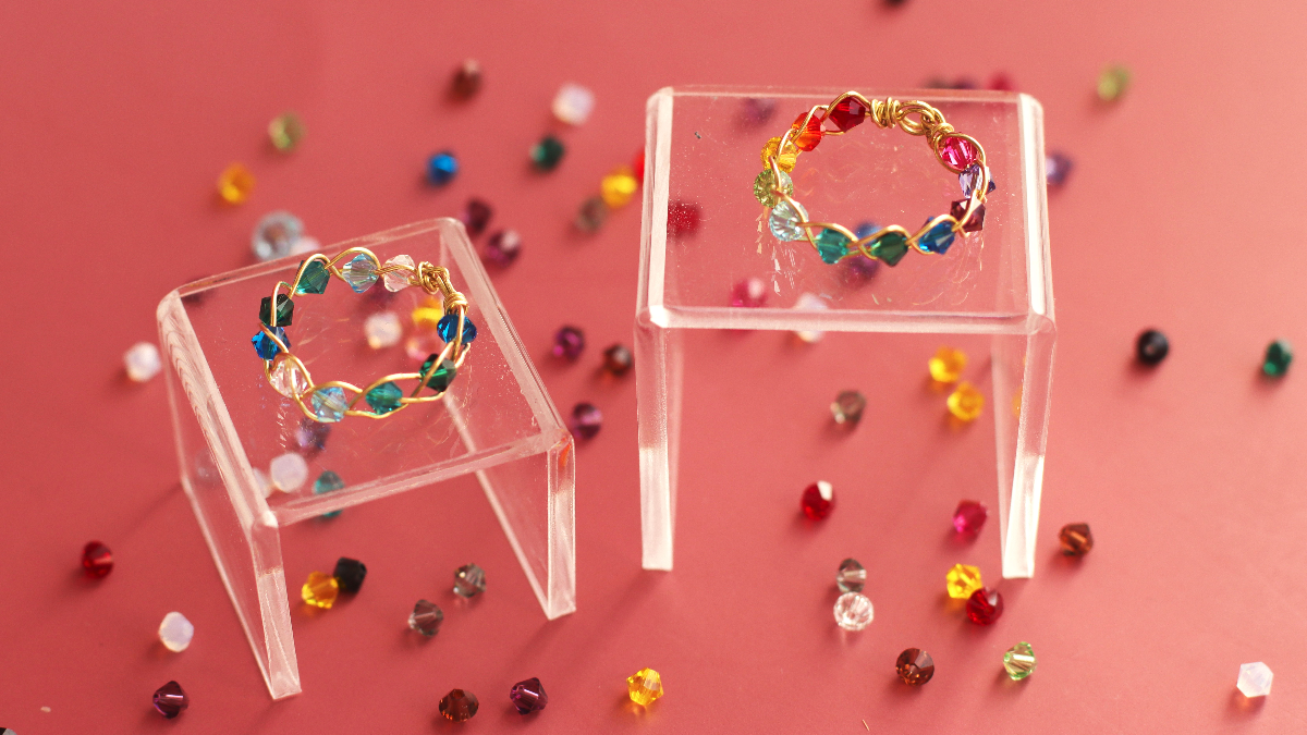 DIY Ring braiding beginner PureCrystal rainbow spinners DIY Ring braiding beginner PureCrystal rainbow spinners