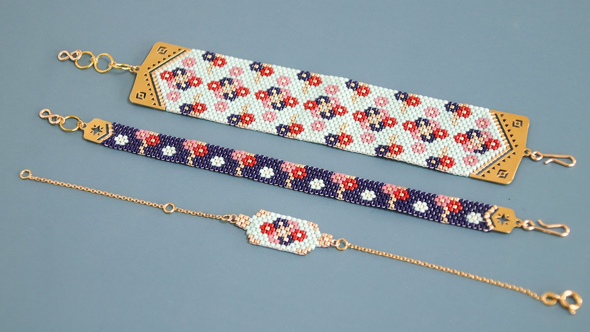 DIY jewelry and weaving pattern with Miyuki 11/0 Royal Mix beads : Step 2 DIY jewelry and weaving pattern with Miyuki 11/0 Royal Mix beads : Step 2