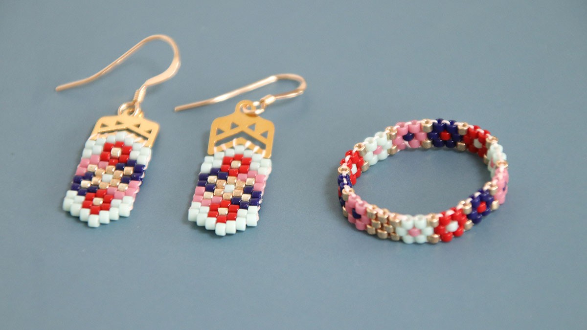 DIY jewelry and weaving pattern with Miyuki 11/0 Royal Mix beads : Step 13 DIY jewelry and weaving pattern with Miyuki 11/0 Royal Mix beads : Step 13