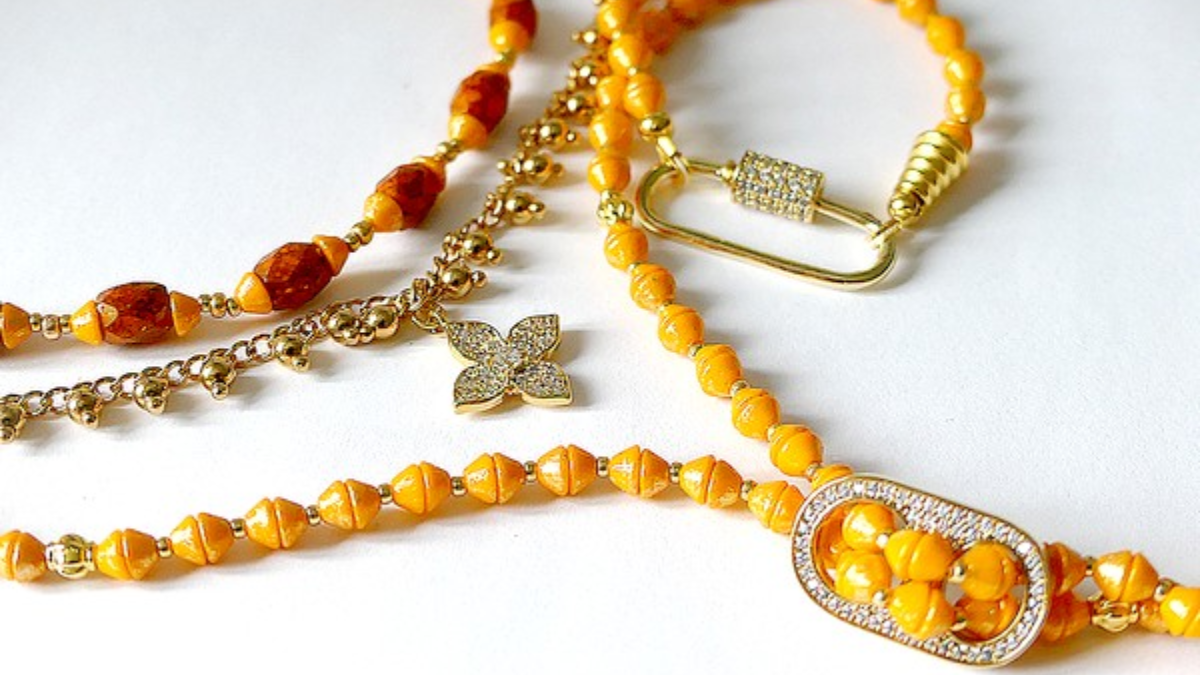 DIY K'Rystal Necklace with glass beads Baros and Konos by Puca DIY K'Rystal Necklace with glass beads Baros and Konos by Puca