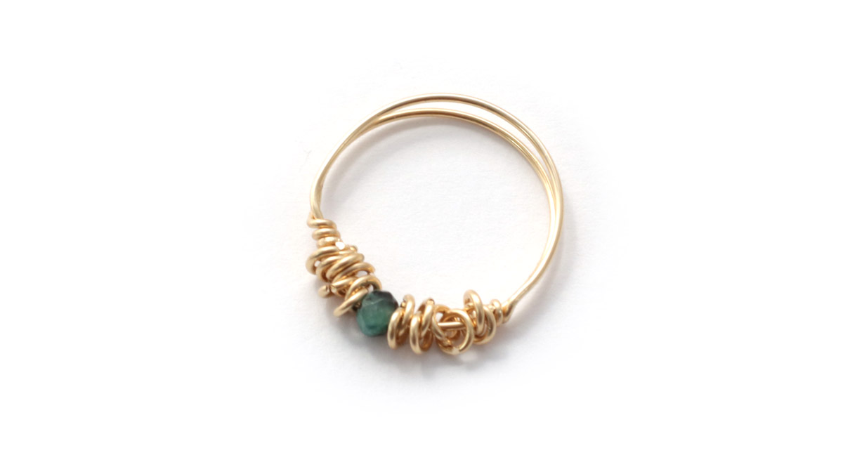 Create your own gold filled wire and gemstone ring : Step 6 Create your own gold filled wire and gemstone ring : Step 6