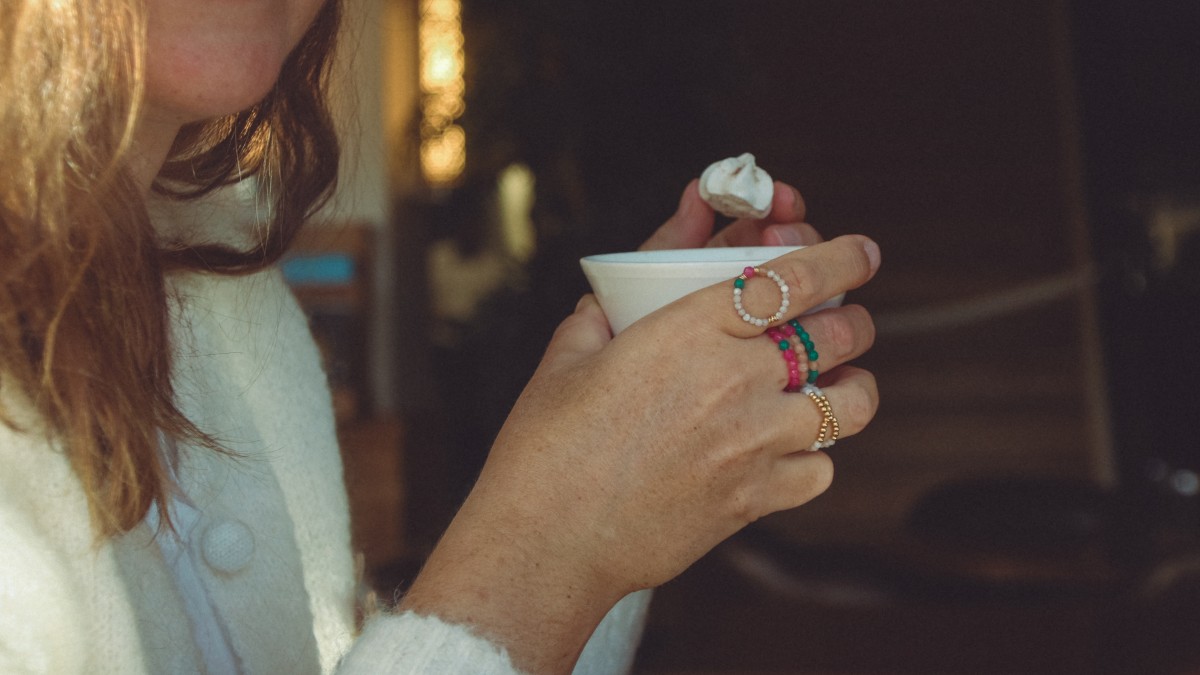 Schema DIY ring with natural stone beads Schema DIY ring with natural stone beads