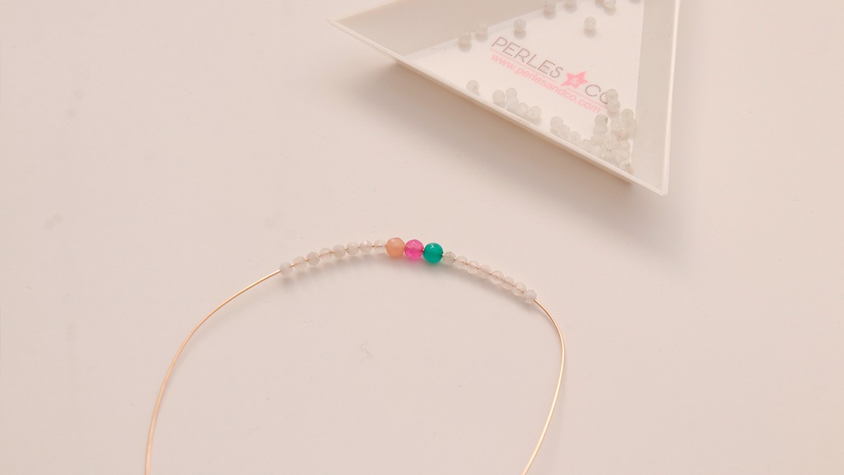 DIY ring with natural stone beads : Step 6 DIY ring with natural stone beads : Step 6