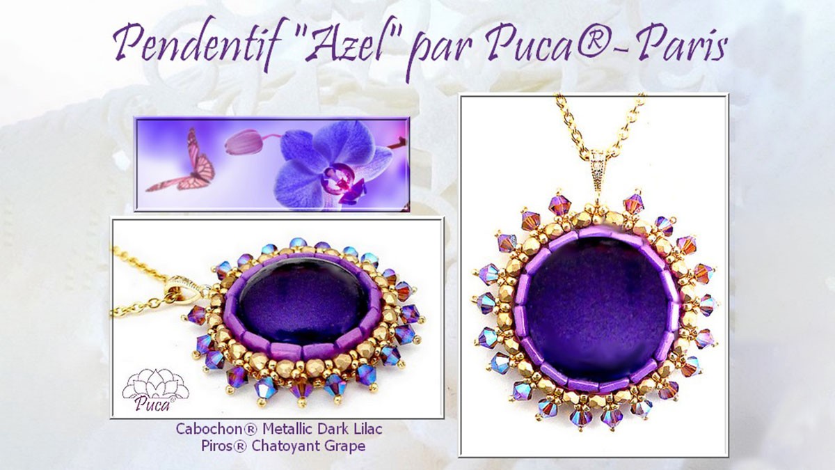 Azel Pendant with cabochon by Puca®, France Azel Pendant with cabochon by Puca®, France