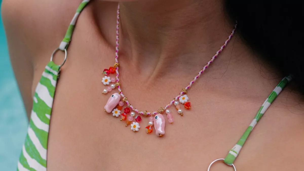 Summer cord necklace with charms Summer cord necklace with charms