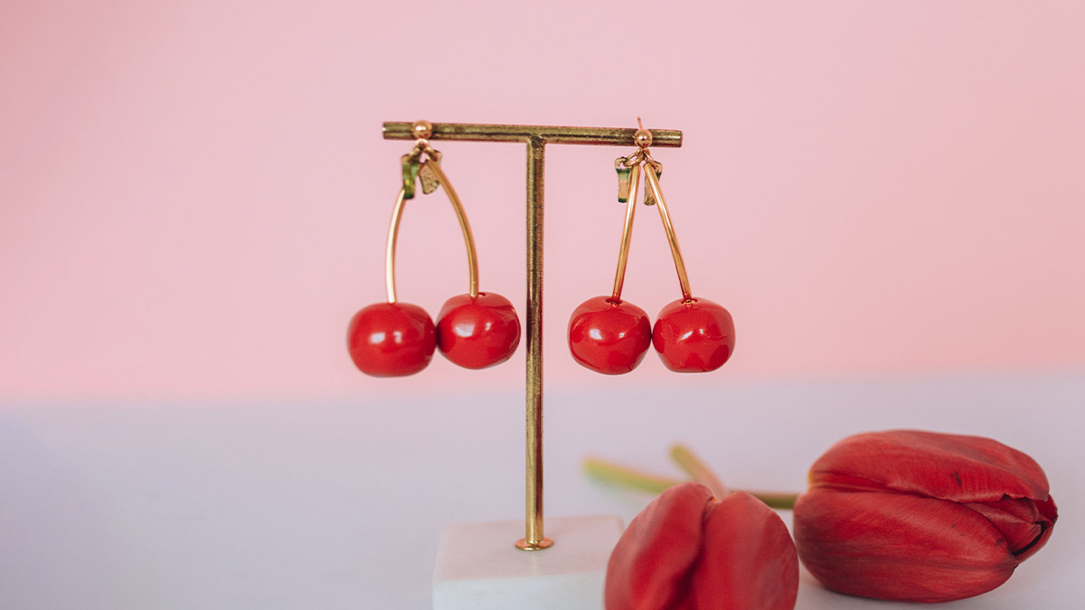Cherry easy pearl earrings Cherry easy pearl earrings