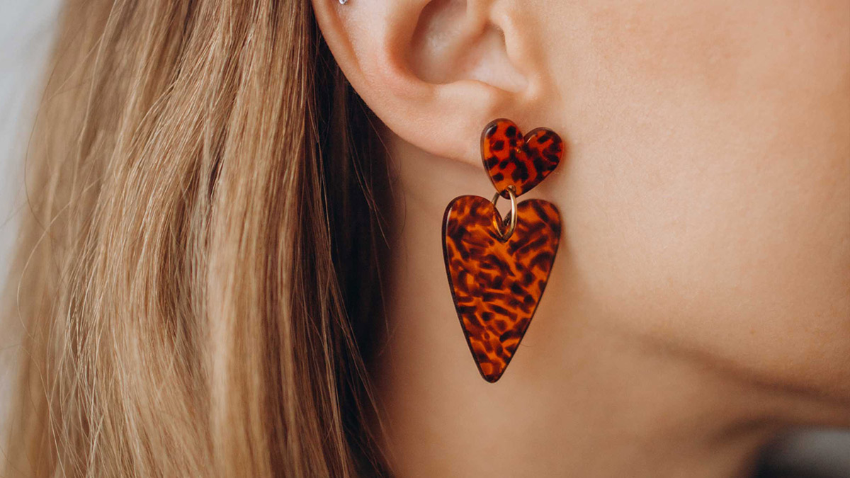 Leopard heart earrings Leopard heart earrings
