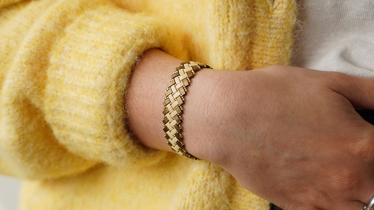 Miyuki half tila 2 chevron beads bracelet Miyuki half tila 2 chevron beads bracelet