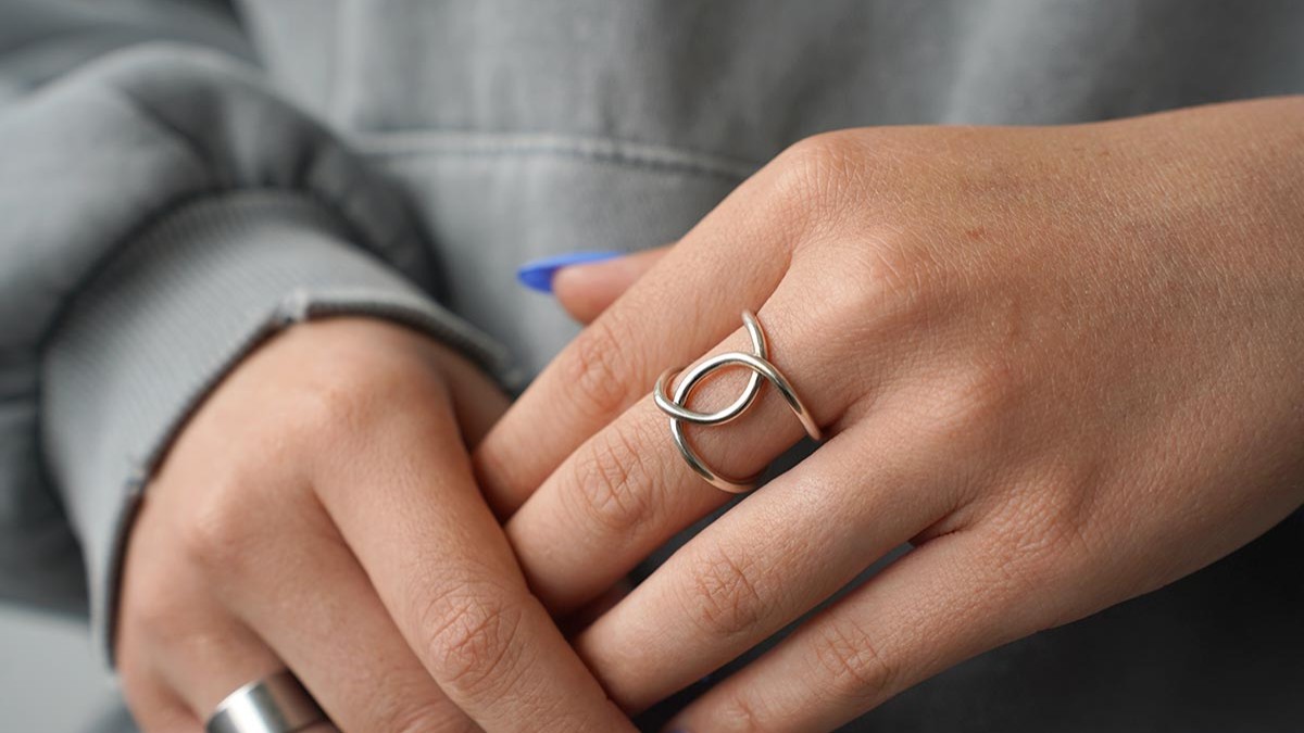 Schema Tuto - 925 Sterling Silver interlaced ring Schema Tuto - 925 Sterling Silver interlaced ring