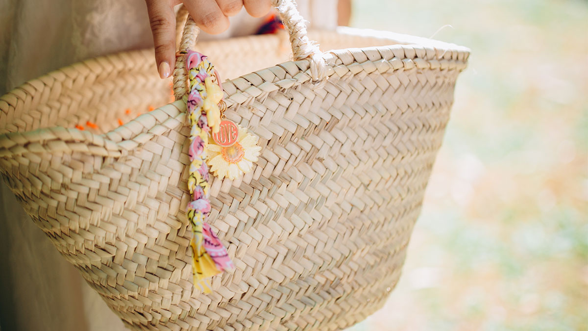 Colorful bag grigri with bandana and charms Colorful bag grigri with bandana and charms