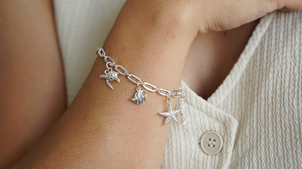 925 Sterling Silver Marine Charms Bracelet 925 Sterling Silver Marine Charms Bracelet