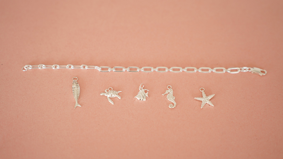 925 Sterling Silver Marine Charms Bracelet : Step 1 925 Sterling Silver Marine Charms Bracelet : Step 1
