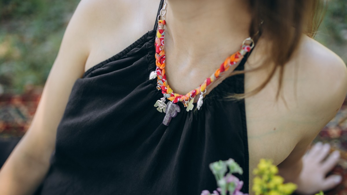 Amethyst palm tree necklace with 925 Sterling Silver charm Amethyst palm tree necklace with 925 Sterling Silver charm