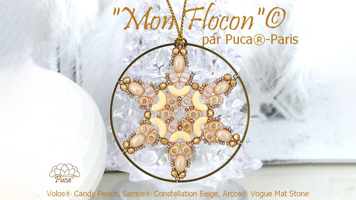 Snowflake beads by Puca® - France Snowflake beads by Puca® - France