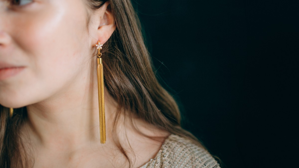 Serpentine fringe earrings Serpentine fringe earrings