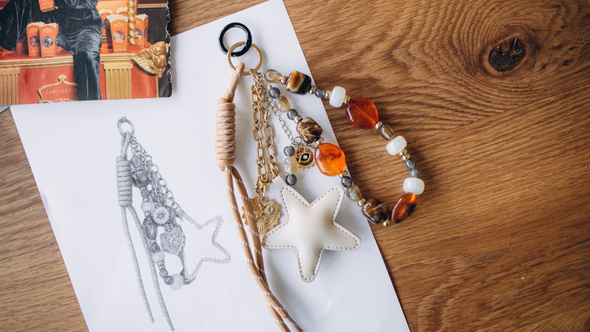 DIY bag jewelry stainless steel charms and resin beads DIY bag jewelry stainless steel charms and resin beads