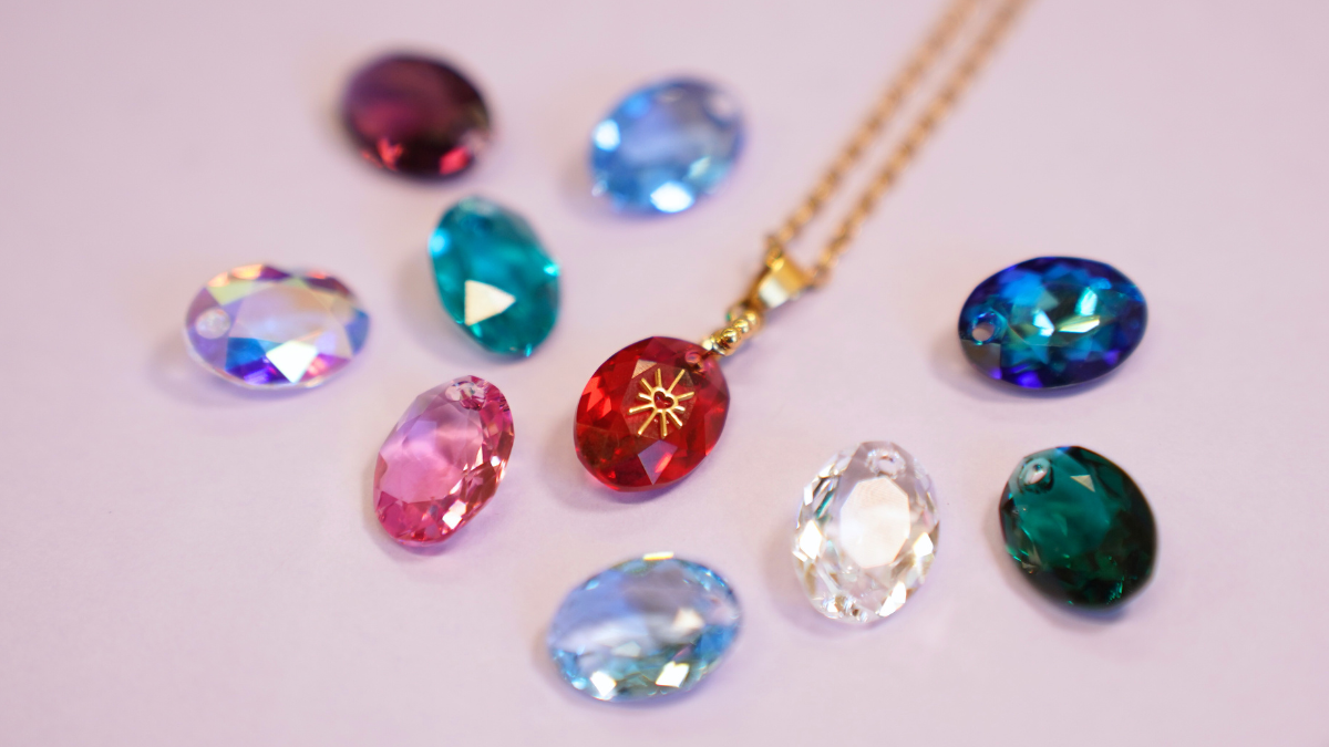 PureCrystal pendant necklace and stainless steel chain PureCrystal pendant necklace and stainless steel chain