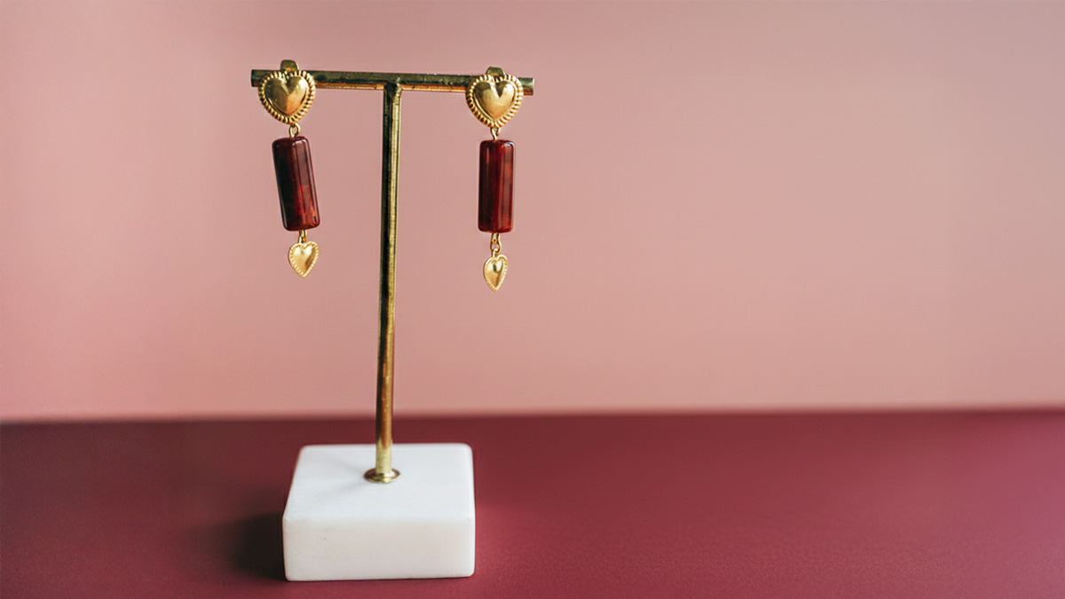 Heart dangling earrings Heart dangling earrings