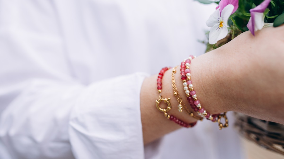 Assortment of natural stone bracelets Assortment of natural stone bracelets