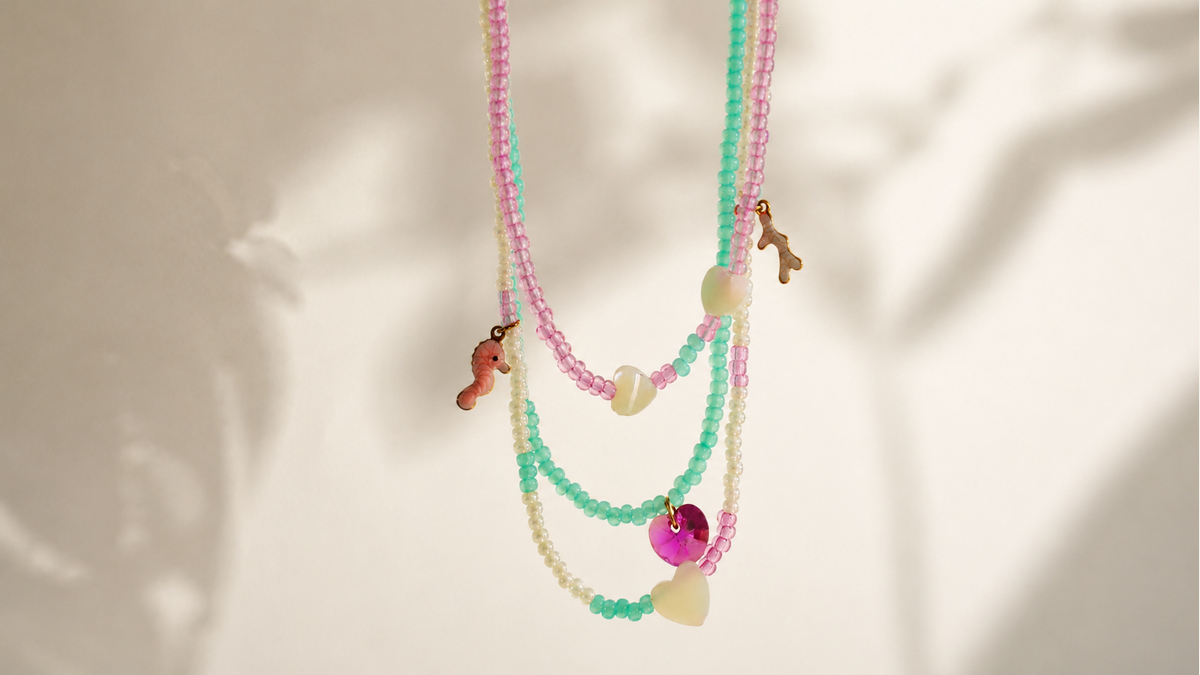 Trio of summer necklaces with Seed beads Preciosa Trio of summer necklaces with Seed beads Preciosa