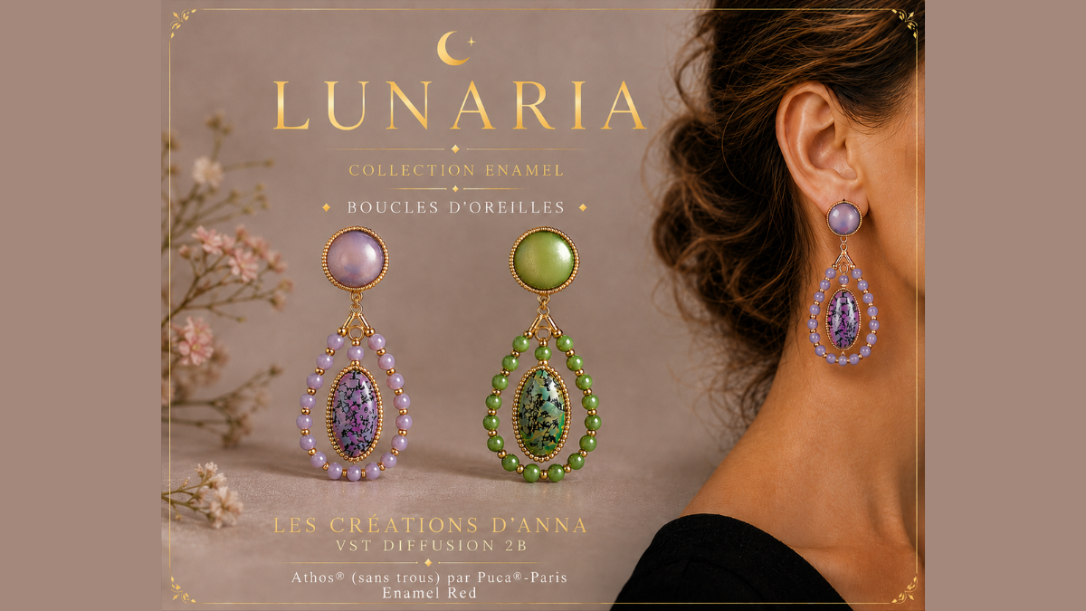 Lunaria earrings by Les créations d'Anna® - France Lunaria earrings by Les créations d'Anna® - France