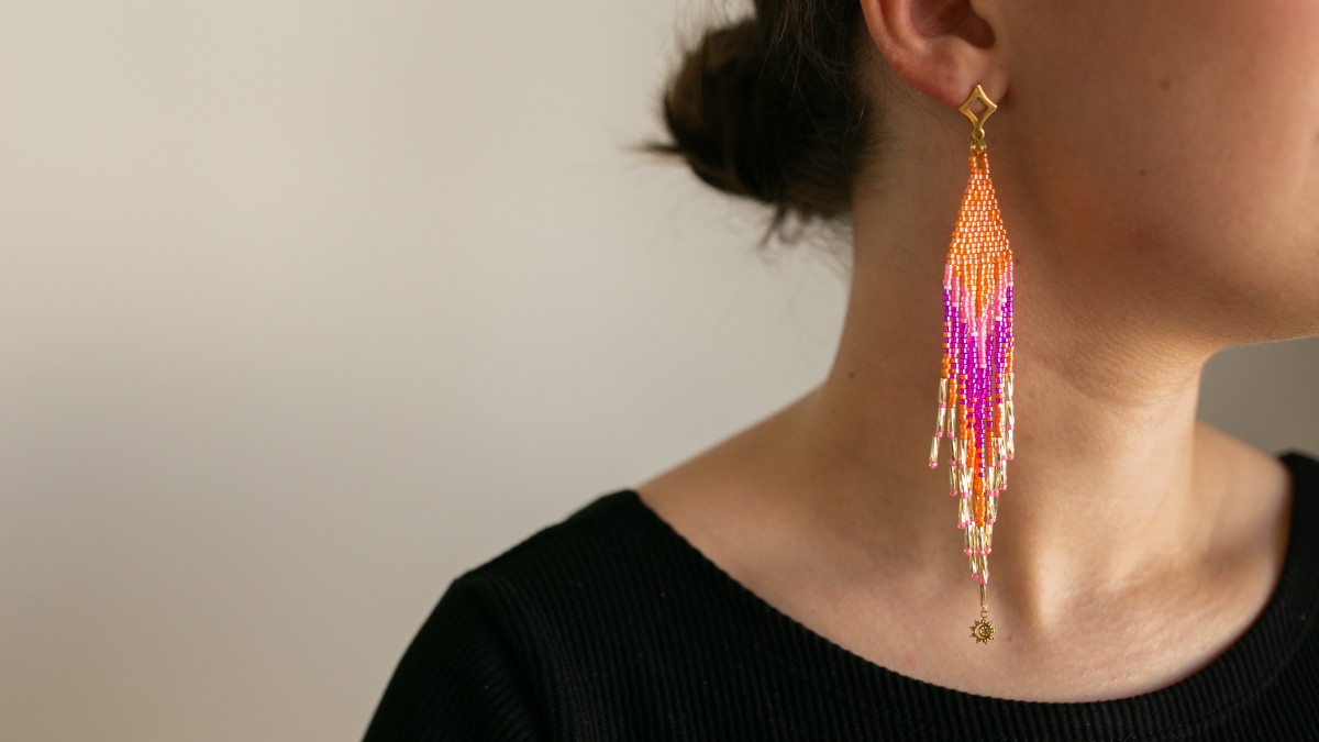 Double Brick Stitch Earrings Double Brick Stitch Earrings