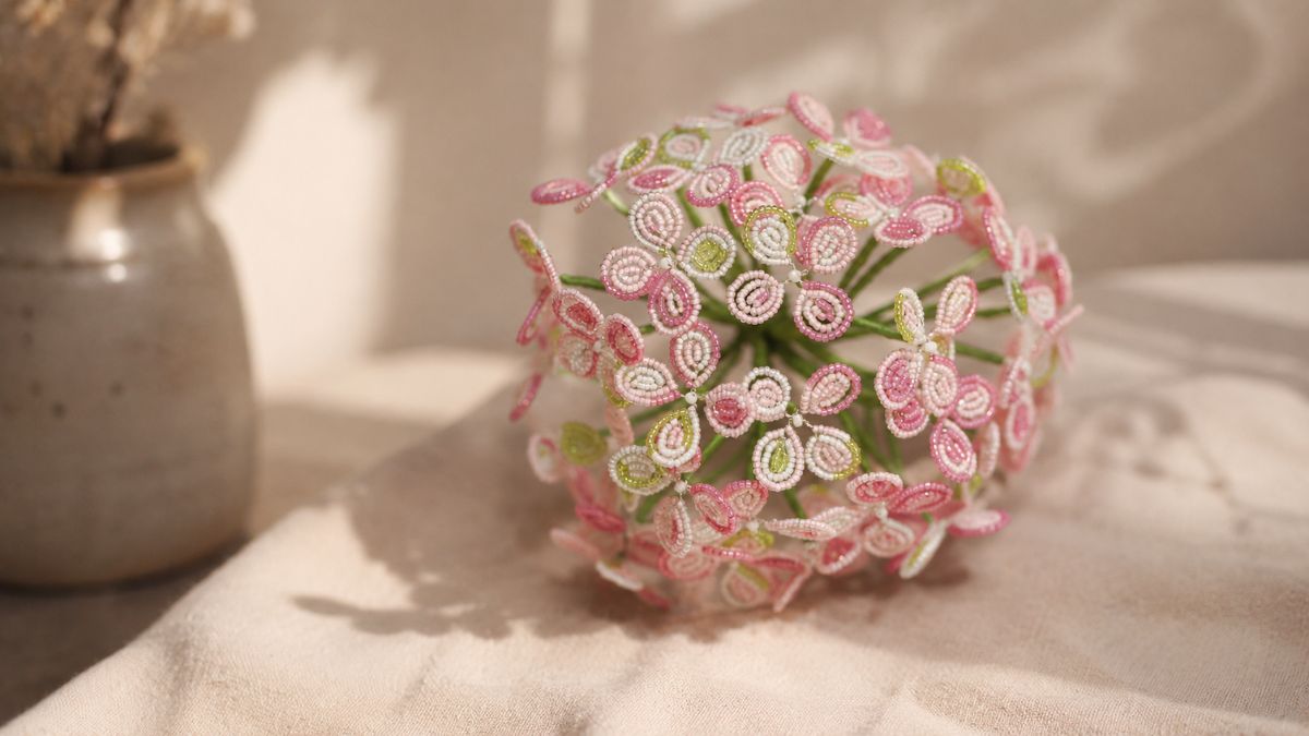 Miyuki Seed Bead Flower - Hydrangea Miyuki Seed Bead Flower - Hydrangea