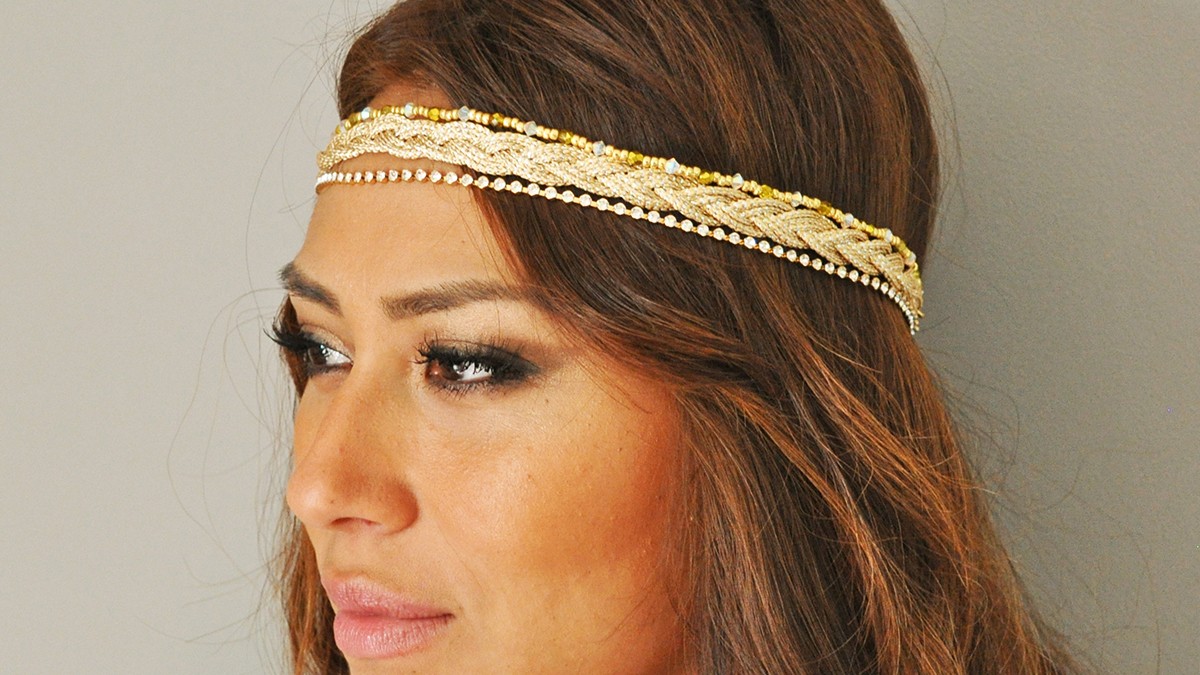 Headband Toho seed beads and PureCrystal crystals chain Headband Toho seed beads and PureCrystal crystals chain